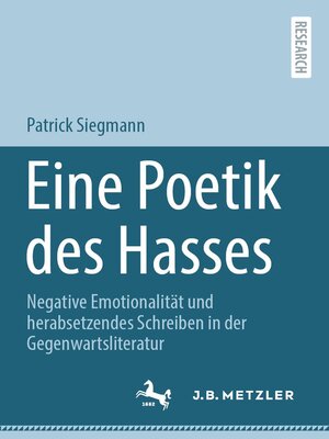 cover image of Eine Poetik des Hasses